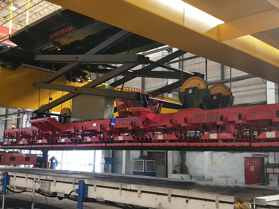 業(yè)界突破性案例—一種集群陣列式鋼板下料電永磁吊具